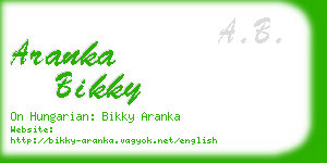 aranka bikky business card